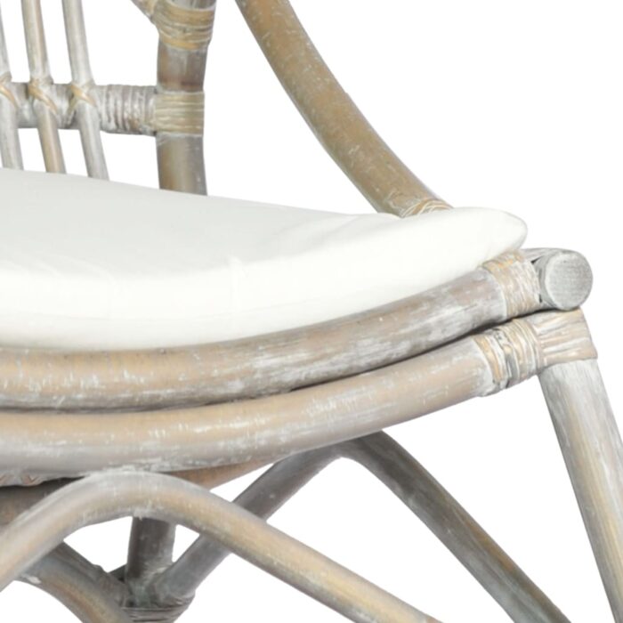 Chaise en rotin Gris Lin – Image 4