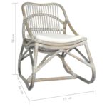 Chaise en rotin Gris Lin – Image 5