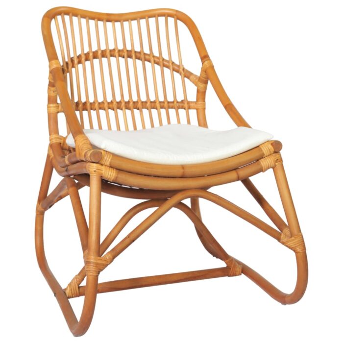 Chaise en rotin Marron clair Lin – Image 1