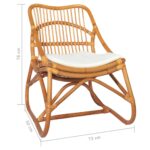 Chaise en rotin Marron clair Lin – Image 5