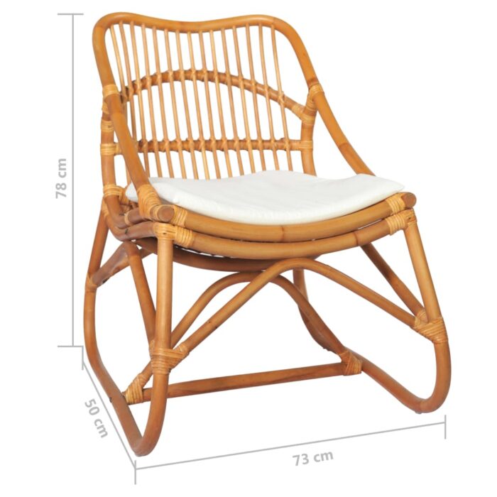 Chaise en rotin Marron clair Lin – Image 5