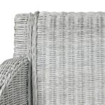 Chaises à manger avec coussins lot de 2 gris rotin naturel – Image 5