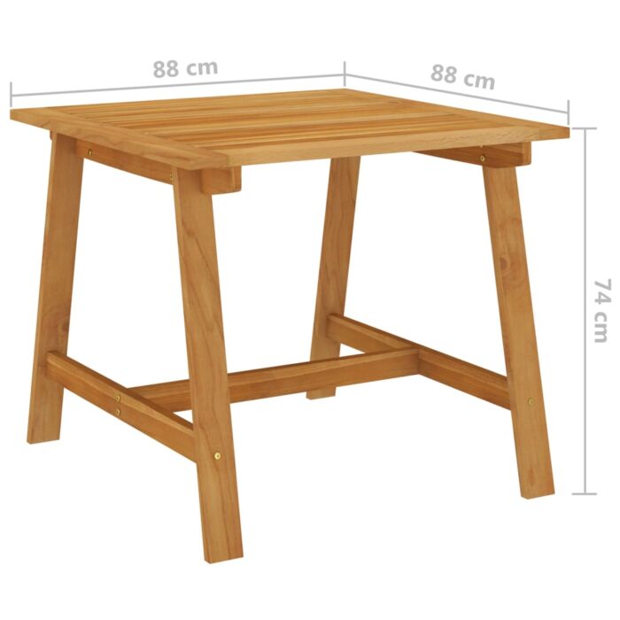 Table à manger de jardin 88x88x74 cm Bois d'acacia massif – Image 5