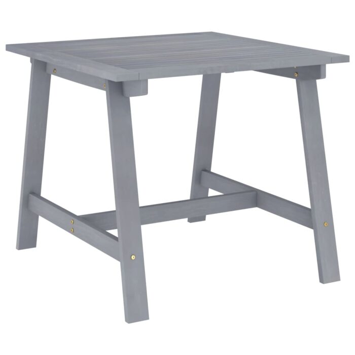 Table à dîner de jardin Gris 88x88x74 cm Bois d'acacia massif – Image 1