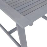 Table à dîner de jardin Gris 88x88x74 cm Bois d'acacia massif – Image 3