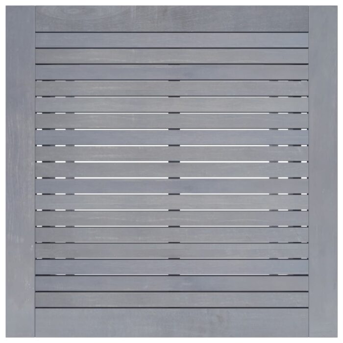 Table à dîner de jardin Gris 88x88x74 cm Bois d'acacia massif – Image 4