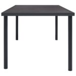 Table à dîner d'extérieur Anthracite 190x90x74 cm Acier – Image 2