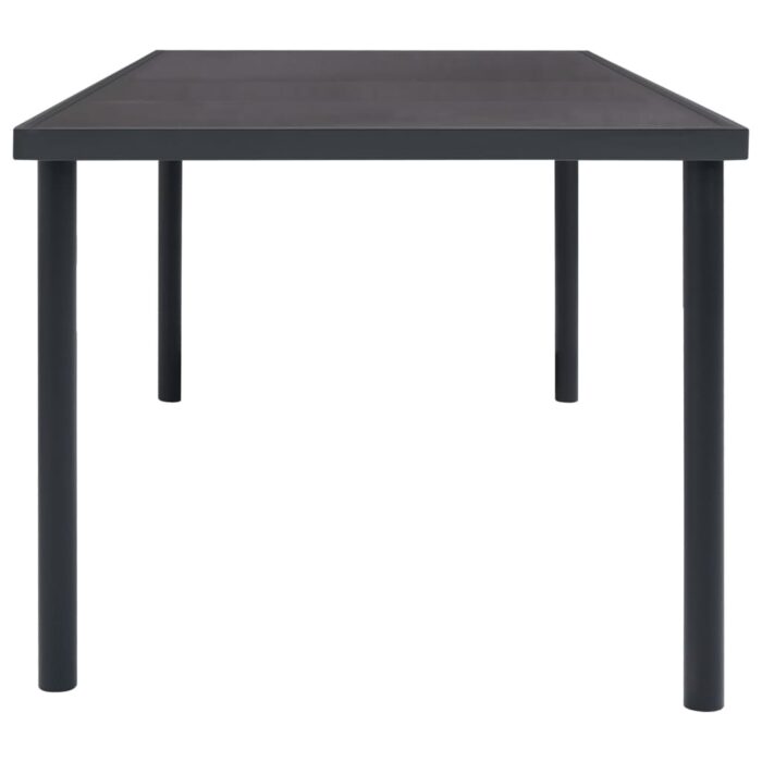 Table à dîner d'extérieur Anthracite 190x90x74 cm Acier – Image 2