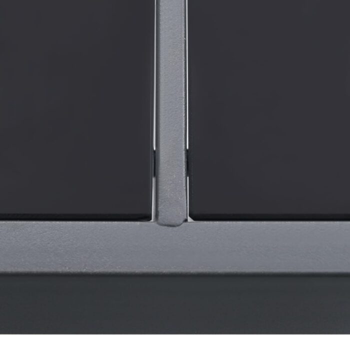 Table à dîner d'extérieur Anthracite 190x90x74 cm Acier – Image 3