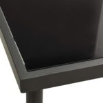Table à dîner d'extérieur Anthracite 80x80x72 cm Verre et acier – Image 2