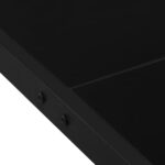 Table de jardin 130x130x72 cm Noir Acier et verre – Image 4