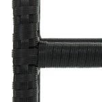 Tabourets de bar avec coussins lot de 4 noir résine tressée – Image 6