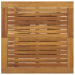 Table de bar Noir 80x80x110 cm Résine tressée et bois d'acacia – Image 3