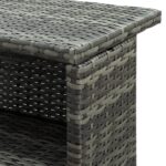 Table de bar de jardin Gris 120x55x110 cm Résine tressée – Image 6
