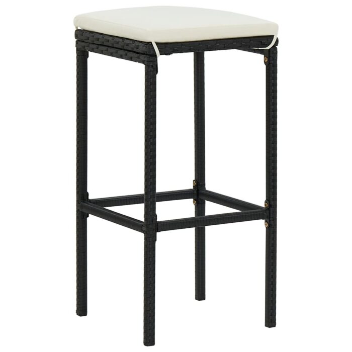 Ensemble de bar 3 pcs Résine tressée Noir – Image 6