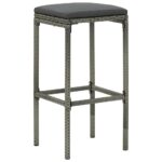 Ensemble de bar 3 pcs Résine tressée Gris – Image 7