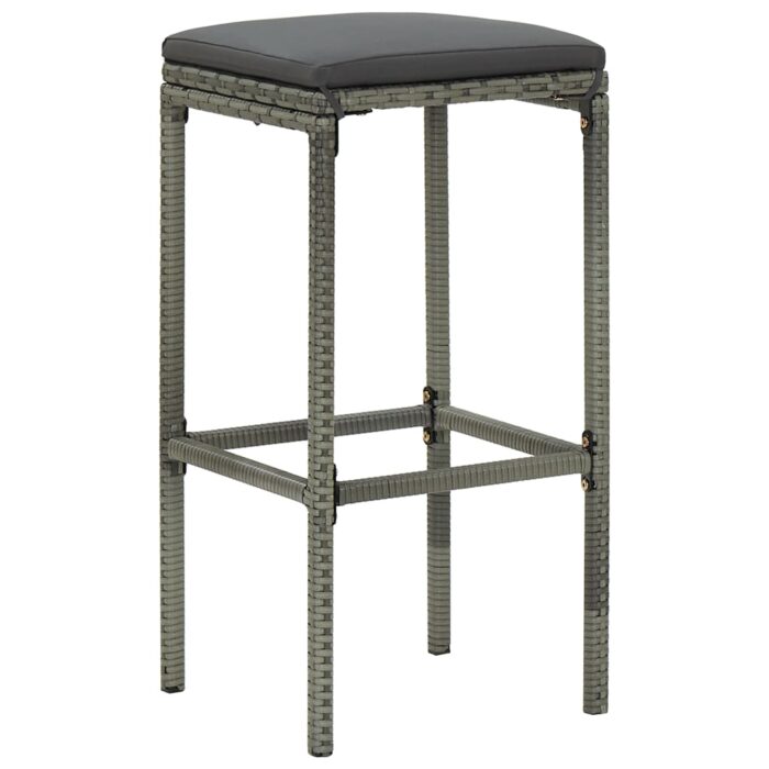 Ensemble de bar 3 pcs Résine tressée Gris – Image 7