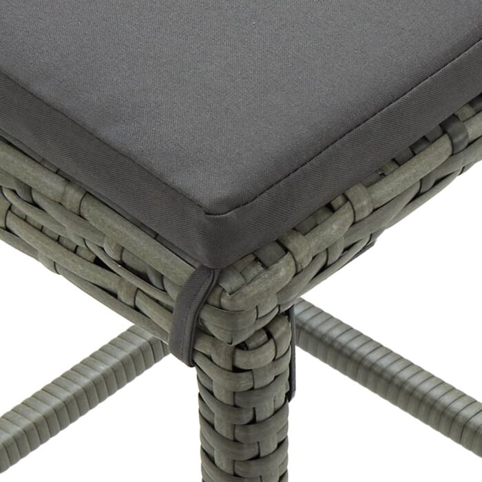 Ensemble de bar 3 pcs Résine tressée Gris – Image 8