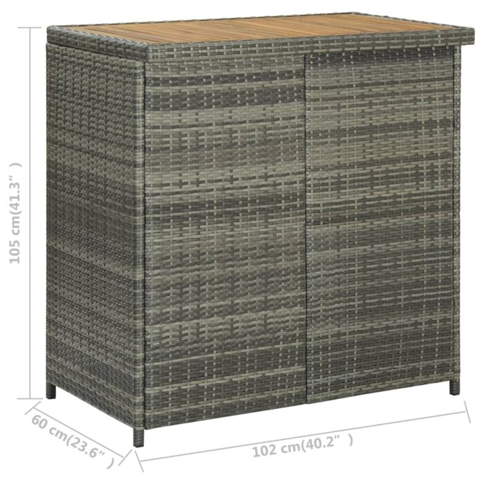 Ensemble de bar 3 pcs Résine tressée Gris – Image 9