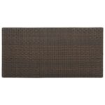 Table de bar avec rangement Marron 120x60x110 cm Résine tressée – Image 5