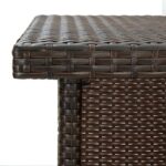 Table d'angle de bar Marron 100x50x105 cm Résine tressée – Image 5