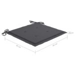 Coussins de chaise de jardin lot de 6 anthracite 40x40x4 cm – Image 5
