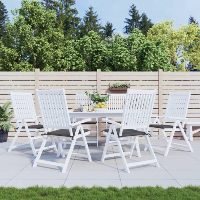 Coussins de chaise de jardin lot de 6 anthracite 40x40x4 cm – Image 1