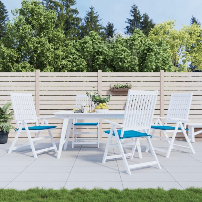Coussins de chaise jardin lot de 6 bleu 40x40x3 cm tissu oxford – Image 1