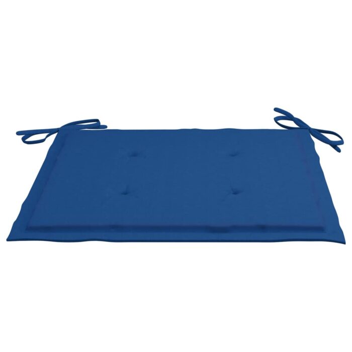 Coussins de chaise de jardin lot de 6 bleu royal 40x40x4 cm – Image 2