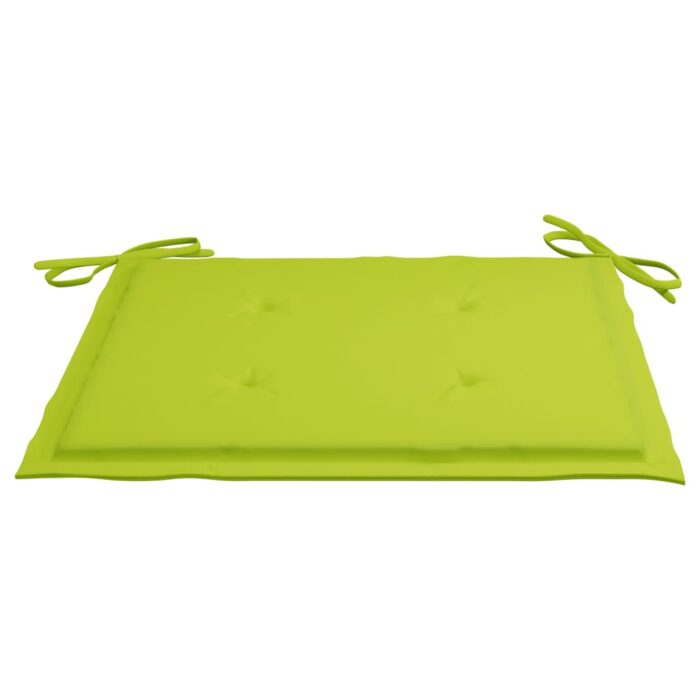 Coussins de chaise de jardin lot de 2 vert vif 40x40x3 cm – Image 2
