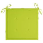 Coussins de chaise de jardin lot de 2 vert vif 40x40x3 cm – Image 3