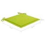 Coussins de chaise de jardin lot de 2 vert vif 40x40x3 cm – Image 5