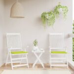 Coussins de chaise de jardin lot de 2 vert vif 40x40x3 cm