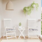 Coussins de chaise de jardin 2 pcs carreaux gris 40x40x3 cm