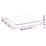 Coussins de chaise de jardin lot de 4 carreaux gris 40x40x3 cm – Image 7