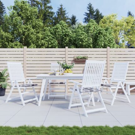 Coussins de chaise de jardin lot de 4 carreaux gris 40x40x3 cm