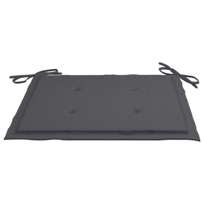 Coussins de chaise de jardin lot de 6 anthracite 50x50x4 cm – Image 2