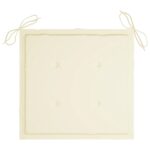 Coussins de chaise jardin lot de 4 beige 50x50x4cm tissu oxford – Image 2