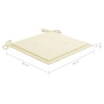 Coussins de chaise jardin lot de 4 beige 50x50x4cm tissu oxford – Image 5
