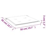 Coussins de chaise jardin lot de 4 beige 50x50x4cm tissu oxford – Image 6
