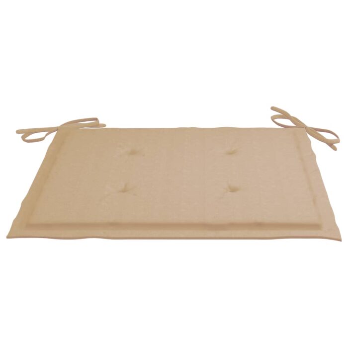 Coussins de chaise jardin lot de 6 beige 50x50x4cm tissu oxford – Image 2