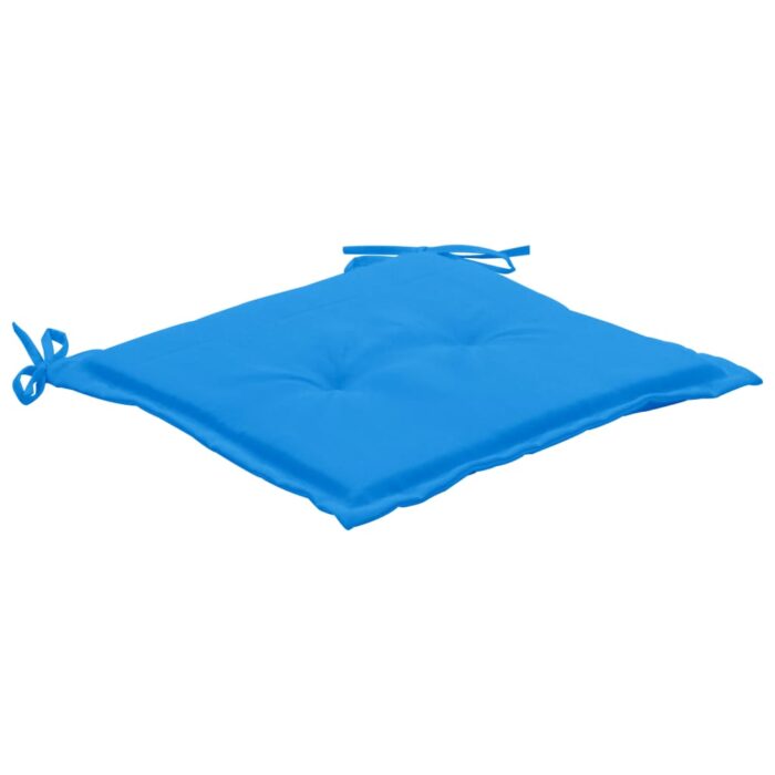 Coussins de chaise jardin lot de 4 bleu 50x50x3 cm tissu oxford – Image 2