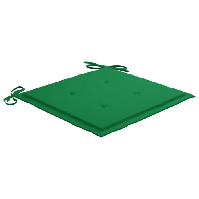 Coussins de chaise de jardin 4 pcs vert 50x50x3 cm tissu oxford – Image 2