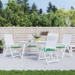 Coussins de chaise de jardin 4 pcs vert 50x50x3 cm tissu oxford