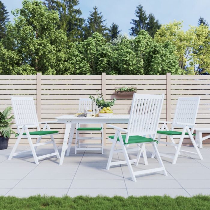 Coussins de chaise de jardin 4 pcs vert 50x50x3 cm tissu oxford – Image 1