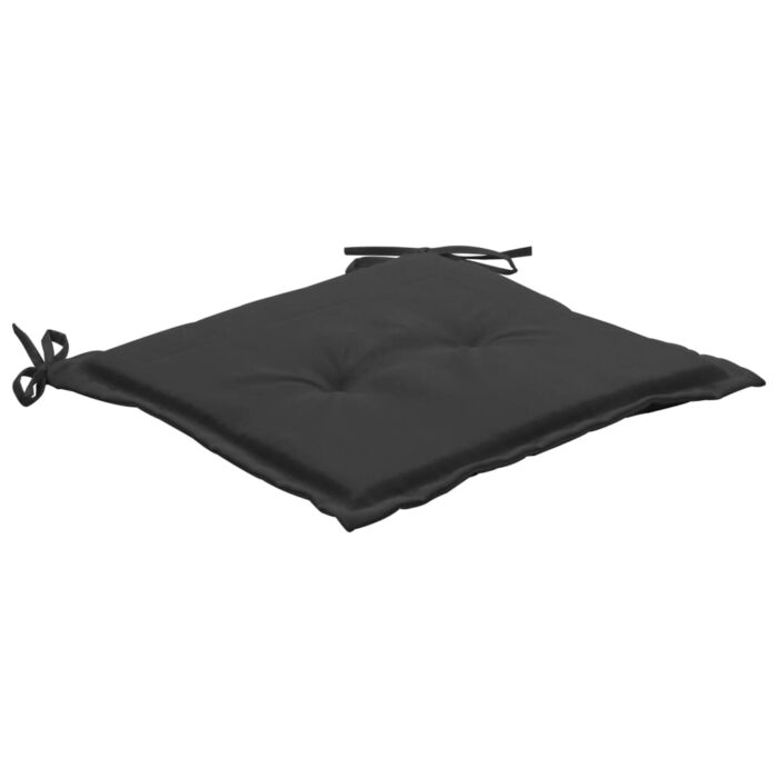 Coussins de chaise jardin lot de 4 noir 50x50x4 cm tissu oxford – Image 2