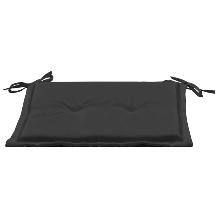Coussins de chaise jardin lot de 4 noir 50x50x4 cm tissu oxford – Image 4