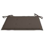 Coussins de chaise jardin lot de 4 taupe 50x50x4cm tissu oxford – Image 3