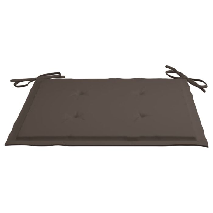 Coussins de chaise jardin lot de 4 taupe 50x50x4cm tissu oxford – Image 3