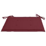 Coussins de chaise de jardin lot de 2 rouge bordeaux 50x50x4 cm – Image 3